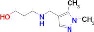 3-(((1,5-Dimethyl-1h-pyrazol-4-yl)methyl)amino)propan-1-ol