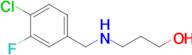 3-((4-Chloro-3-fluorobenzyl)amino)propan-1-ol