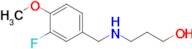 3-((3-Fluoro-4-methoxybenzyl)amino)propan-1-ol