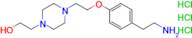 2-(4-(2-(4-(2-Aminoethyl)phenoxy)ethyl)piperazin-1-yl)ethan-1-ol trihydrochloride