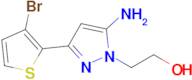 2-(5-Amino-3-(3-bromothiophen-2-yl)-1h-pyrazol-1-yl)ethan-1-ol