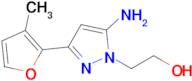 2-(5-Amino-3-(3-methylfuran-2-yl)-1h-pyrazol-1-yl)ethan-1-ol