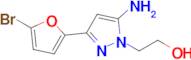 2-(5-Amino-3-(5-bromofuran-2-yl)-1h-pyrazol-1-yl)ethan-1-ol