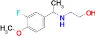 2-((1-(3-Fluoro-4-methoxyphenyl)ethyl)amino)ethan-1-ol