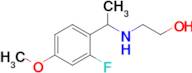 2-((1-(2-Fluoro-4-methoxyphenyl)ethyl)amino)ethan-1-ol