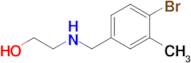 2-((4-Bromo-3-methylbenzyl)amino)ethan-1-ol