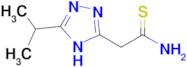 2-(5-Isopropyl-4h-1,2,4-triazol-3-yl)ethanethioamide