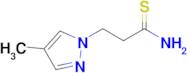 3-(4-Methyl-1h-pyrazol-1-yl)propanethioamide