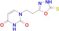 1-[2-(5-sulfanylidene-4,5-dihydro-1,3,4-oxadiazol-2-yl)ethyl]-1,2,3,4-tetrahydropyrimidine-2,4-d...