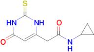 N-cyclopropyl-2-(6-oxo-2-sulfanylidene-1,2,3,6-tetrahydropyrimidin-4-yl)acetamide