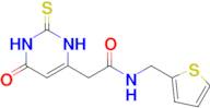 2-(6-oxo-2-sulfanylidene-1,2,3,6-tetrahydropyrimidin-4-yl)-N-[(thiophen-2-yl)methyl]acetamide