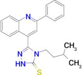 4-(3-methylbutyl)-3-(2-phenylquinolin-4-yl)-4,5-dihydro-1H-1,2,4-triazole-5-thione