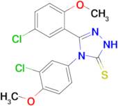 3-(5-chloro-2-methoxyphenyl)-4-(3-chloro-4-methoxyphenyl)-4,5-dihydro-1H-1,2,4-triazole-5-thione