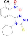 4-cyclohexyl-3-(3-methyl-2-nitrophenyl)-4,5-dihydro-1H-1,2,4-triazole-5-thione