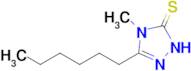 3-hexyl-4-methyl-4,5-dihydro-1H-1,2,4-triazole-5-thione