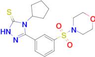 4-cyclopentyl-3-[3-(morpholine-4-sulfonyl)phenyl]-4,5-dihydro-1H-1,2,4-triazole-5-thione