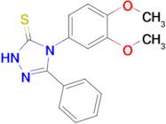 4-(3,4-dimethoxyphenyl)-3-phenyl-4,5-dihydro-1H-1,2,4-triazole-5-thione