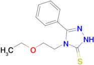 4-(2-ethoxyethyl)-3-phenyl-4,5-dihydro-1H-1,2,4-triazole-5-thione