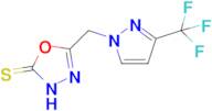 5-{[3-(trifluoromethyl)-1H-pyrazol-1-yl]methyl}-2,3-dihydro-1,3,4-oxadiazole-2-thione