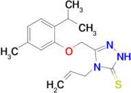 3-{[5-methyl-2-(propan-2-yl)phenoxy]methyl}-4-(prop-2-en-1-yl)-4,5-dihydro-1H-1,2,4-triazole-5-thi…