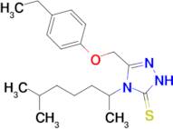 3-[(4-ethylphenoxy)methyl]-4-(6-methylheptan-2-yl)-4,5-dihydro-1H-1,2,4-triazole-5-thione