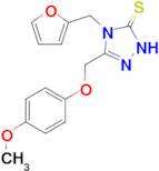 4-[(furan-2-yl)methyl]-3-[(4-methoxyphenoxy)methyl]-4,5-dihydro-1H-1,2,4-triazole-5-thione