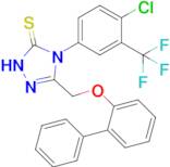 3-({[1,1'-biphenyl]-2-yloxy}methyl)-4-[4-chloro-3-(trifluoromethyl)phenyl]-4,5-dihydro-1H-1,2,4-tr…