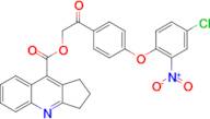 2-(4-(4-Chloro-2-nitrophenoxy)phenyl)-2-oxoethyl 2,3-dihydro-1H-cyclopenta[b]quinoline-9-carboxyla…