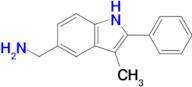 (3-Methyl-2-phenyl-1H-indol-5-yl)methanamine