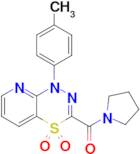 (4,4-Dioxido-1-(p-tolyl)-1H-pyrido[2,3-e][1,3,4]thiadiazin-3-yl)(pyrrolidin-1-yl)methanone