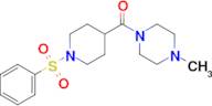 (4-Methylpiperazin-1-yl)(1-(phenylsulfonyl)piperidin-4-yl)methanone