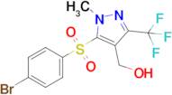 (5-((4-Bromophenyl)sulfonyl)-1-methyl-3-(trifluoromethyl)-1H-pyrazol-4-yl)methanol