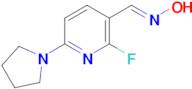 (E)-2-fluoro-6-(pyrrolidin-1-yl)nicotinaldehyde oxime