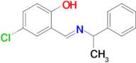 (E)-4-chloro-2-(((1-phenylethyl)imino)methyl)phenol