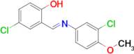 (E)-4-chloro-2-(((3-chloro-4-methoxyphenyl)imino)methyl)phenol