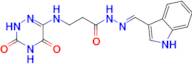 3-[(3,5-dioxo-2,3,4,5-tetrahydro-1,2,4-triazin-6-yl)amino]-N'-[(E)-(1H-indol-3-yl)methylidene]prop…
