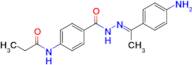 (E)-N-(4-(2-(1-(4-aminophenyl)ethylidene)hydrazine-1-carbonyl)phenyl)propionamide
