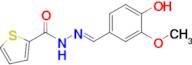 (E)-N'-(4-hydroxy-3-methoxybenzylidene)thiophene-2-carbohydrazide