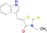 (Z)-5-((1H-indol-3-yl)methylene)-3-ethyl-2-thioxothiazolidin-4-one