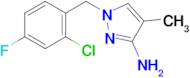 1-[(2-chloro-4-fluorophenyl)methyl]-4-methyl-1H-pyrazol-3-amine