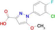 1-(3-Chloro-4-fluorophenyl)-5-methoxy-1H-pyrazole-3-carboxylic acid