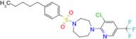 1-(3-Chloro-5-(trifluoromethyl)pyridin-2-yl)-4-((4-pentylphenyl)sulfonyl)-1,4-diazepane