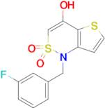 1-[(3-fluorophenyl)methyl]-4-hydroxy-1H-2λ⁶-thieno[3,2-c][1,2]thiazine-2,2-dione