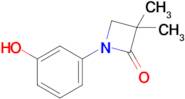 1-(3-Hydroxyphenyl)-3,3-dimethylazetidin-2-one