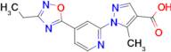 1-(4-(3-Ethyl-1,2,4-oxadiazol-5-yl)pyridin-2-yl)-5-methyl-1H-pyrazole-4-carboxylic acid