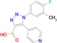 1-(4-Fluoro-3-methylphenyl)-5-(pyridin-4-yl)-1H-1,2,3-triazole-4-carboxylic acid