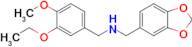 1-(Benzo[d][1,3]dioxol-5-yl)-N-(3-ethoxy-4-methoxybenzyl)methanamine