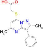 2-((2,5-Dimethyl-3-phenylpyrazolo[1,5-a]pyrimidin-7-yl)thio)acetic acid