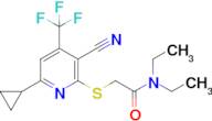 2-((3-Cyano-6-cyclopropyl-4-(trifluoromethyl)pyridin-2-yl)thio)-N,N-diethylacetamide