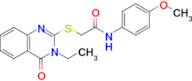 2-((3-Ethyl-4-oxo-3,4-dihydroquinazolin-2-yl)thio)-N-(4-methoxyphenyl)acetamide